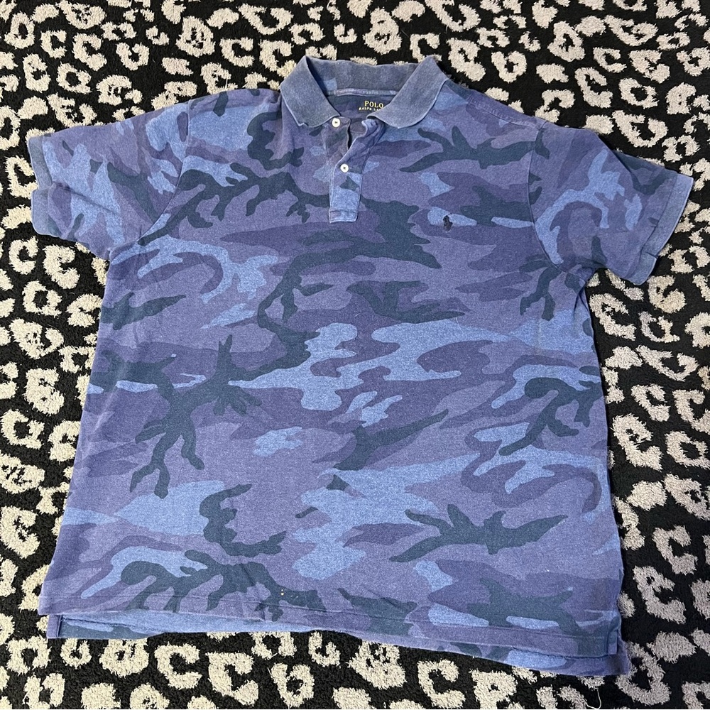 Camo Blue Polo
